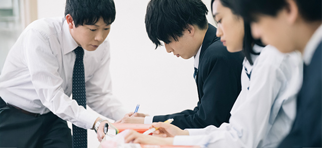 塾で学習するイメージ