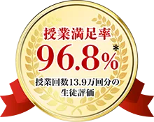 授業満足率は96.8%