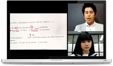 生徒さんが見ている実際の指導画面です